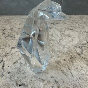 Baccarat France Crystal Origami Penguin Figure‎